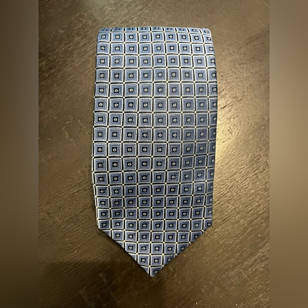 Nautica Blue Patterned Tie Classic Men's Tie Wedding or‎ Business Tie 100% silk